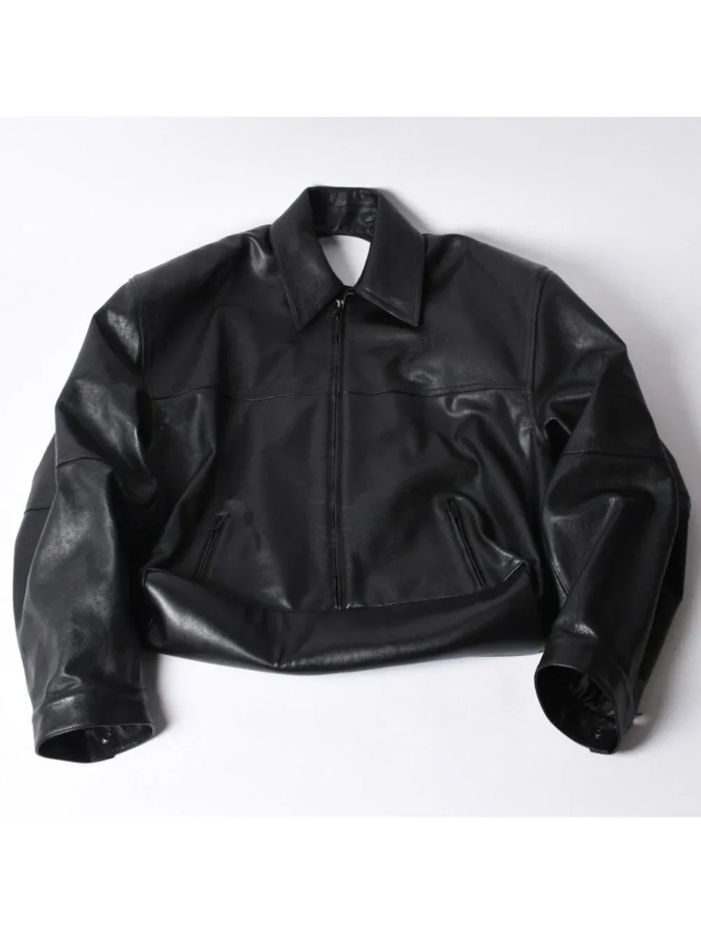 Balenciaga Handbag Shirt Bag Close Bag Leather Black